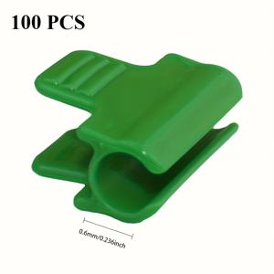 TEMU PP 소재로 제작된 100개 내구성 강화 온실 클립, 안전한 그늘망 폴 클립, 정원망/행커버에 적합, 효과적인 온실 보호를 위한 필수 정원 도구, 정원 구조 액세서리 | 기능성 정원 클립 | 안전한 필름 고정