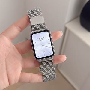 TEMU 다기능 스트랩, 니치, 통기성, 내구성, 메탈 스테인리스 스틸 스트랩 디자인, Xiaomi 9Pro/8Pro 사이즈에 적합, 퀵 릴리스 마그네틱 버클, 레트로 비즈니스 스타일, 데일리 및 스포츠 스마트 워치 추가, 다기능 스트랩