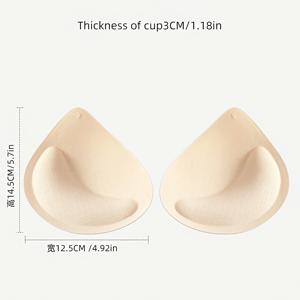 TEMU 1쌍의 피부색 속옷 브라 커버 패드, 스포츠 브라와 비키니용 탈착식 세탁 가능 푸시업 브래스트 패드 추가 패딩, 속옷 및 브라 액세서리