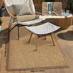 TEMU 파인애플 패턴 워싱 원단 베이스의 야외 매트, 따뜻한 브라운 안뜰 파티오 매트, 안뜰, 파티오, 현관, 야외 발코니, 데크 장식용 실용적인 실내/실외 가정용 매트