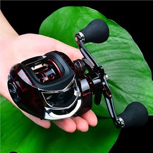 TEMU 고속 릴: 18+1 볼 베어링, 듀얼 시스템, 인체공학적 핸들, 내구성 좋은 스풀. 바스/바벨에 적합, 담수/해수 겸용. 낚시꾼에게 최고의 선택, 우아한 블랙