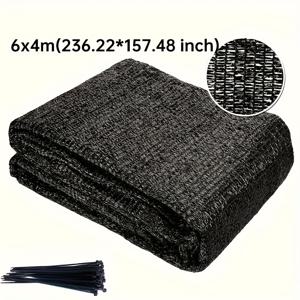 TEMU 대형 블랙 가든 쉐이드 넷 - 20개 스트랩 포함, 236.22