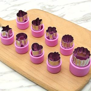 TEMU 9종 채소 커터 세트, 스테인리스 스틸 과일 채소 파스타 나비 파스타 쿠키 몰드, 과일 스탬프, 케이크 몰드, 샐러드 만들기 도구, 베이킹 도구, 주방 가전, 주방 액세서리