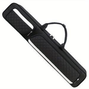 TEMU 빌리어드 큐를 위한 튼튼한 옥스포드 원단 가방, 7개의 칸막이가 있는 1개 또는 2개의 큐 스틱을 보관하도록 설계되었으며, 편안하고 쉽게 휴대할 수 있도록 단일 어깨 스트랩이 있습니다.