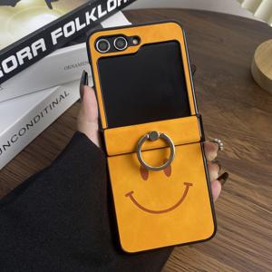 TEMU 휴대폰 케이스 - 갤럭시 Z Flip3, Z Flip4, Z Flip5, Z Flip6용 창의적인 단색 패턴 휴대폰 케이스, 완벽한 보호 및 충격 방지