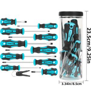 TEMU 전문가용 자석 드라이버 비트 세트 - 헤비듀티 크롬-바나듐 강철 공구 키트, 평/십자/십자/육각/토르크스 비트, DIY, 수리 및 산업용