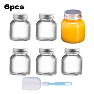 TEMU BLBLB 6개 90ml/3oz 미니 원형 나사형 유리 병 (무료 청소 브러쉬 포함) | 에센셜 오일, 여행용 세면도구, 공예품에 적합 | 선물, 결혼식