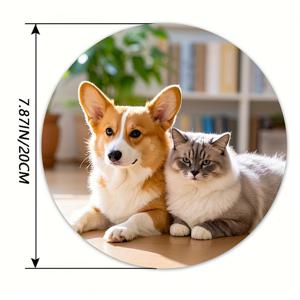 TEMU 맞춤 사진 원형 마우스 패드, 맞춤형 만화, 가족, 아이돌, 반려동물, 풍경, 로고 사진 마우스 패드, 세탁 가능한 마우스 패드, 개인화 무선 컴퓨터 마우스 패드