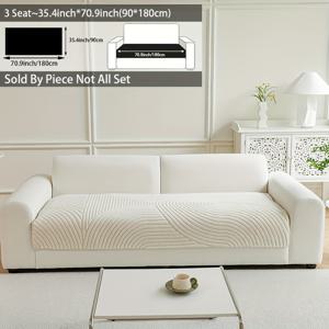 TEMU 스타일의 두꺼운 플러시 소파 커버 1개, 퀼팅 장인 정신, 미끄럼 방지, 사계절용, 세탁기 사용 가능, 반려동물 친화적, 부드러운 플러시 원단으로 제작, 거실, 침실 및 사무실의 홈 데코레이션에 적합