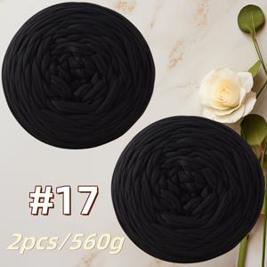 TEMU 2개 세트, 280g 고탄성 대구름실 스트립, 핸드 위빙 DIY 재료, 가방, 슬리퍼, 뜨개질 볼 보관 바구니, 바닥 매트, 인형용