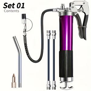 TEMU 업그레이드된 헤비듀티 그리스 건 키트 - 자동차 및 산업용 윤활 솔루션, 산업용 윤활, 자동차 유지보수, 전문가용 도구, 컴팩트 디자인, 강화된 피팅, 윤활 도구