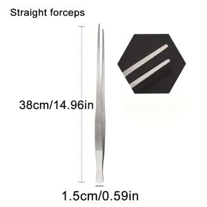 TEMU 수조용 스테인리스 스틸 집게대 직선형 곡선형 수초 물고기 식물 클립 플라이어 긴 집게대 어항 청소 도구