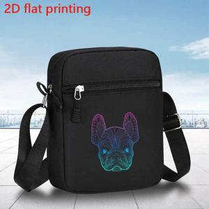 TEMU 프렌치 불독 패턴 프린트 조절 가능한 크로스바디 백 - 여행, 야외 스포츠 및 일상 사용을 위한 튼튼한 폴리에스터 캐주얼 남녀공용 숄더백, 손세탁 가능