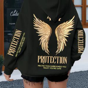 TEMU 2026년 가을/겨울 신상 스웨트셔츠 (포켓 없는 후드 스웨트셔츠, 여성 스타일), 동물 꽃, 글자 및 기타 요소 프린트된 트렌디하고 패셔너블한 신상 후드 스웨트셔츠, 다용도 캐주얼 긴팔 스웨트셔츠