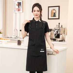 TEMU 1개 패셔너블한 새로운 앞치마, 조절 가능한 스트랩 및 다중 포켓 - 주방, 페인팅, 미용, 사무실, 요리, 꽃꽂이 및 기타 수공예품에 적합, 내구성이 뛰어나고 세척이 용이한 작업복 앞치마