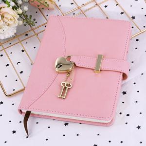 TEMU PU 커버 메탈 하트 잠금 노트북, 고급 저널, 노트, 다이어리, 선물, 발렌타인데이 크리스마스