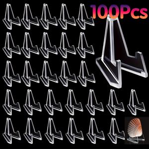 TEMU 100개입 투명 아크릴 미니 이젤 스탠드 - 동전, 카드, 엽서, 사진, 시계, 메달용 - 견고한 컬렉터블 디스플레이 스탠드, 트레이딩, 장식, 여행 및 딜러용 - 포켓 워치 & 메달 미니 홀더