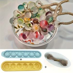 TEMU 1세트 재사용 가능한 실리콘 몰드 - DIY 비누 만들기용 포도 클러스터 & 베리 디자인 - 포도 덩굴 모양, 수제 비누, 레진, 석고 공예에 적합 - 내구성 강화, 쉬운 세척, 다용도 몰드