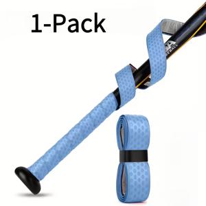 TEMU 야구/소프트볼/크리켓 배트용 5색 미끄럼 방지 그립 테이프 - 풀 접착 쿠션 배트 랩, 전천후 미끄럼 방지 손 감촉 스틱 랩핑 테이프, 쉬운 설치로 성능 향상