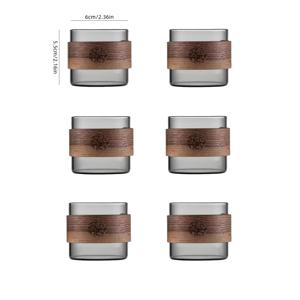 TEMU 12개입 (컵 6개 + 컵 슬리브 6개) 창의적인 투명 블랙 유리 티컵, 뜨겁거나 차가운 음료에 적합, 재사용 가능한 커피 및 차 컵 - 식기세척기 사용 가능 고품질 재활용 주방 식기, 스타일리시 다기능 와인 글라스