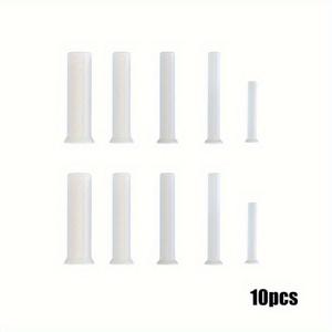 TEMU 드릴이 필요 없는 레진 펜던트 키체인 10개 세트. 3/4/5/6/8mm 구멍 직경에 맞는 실리콘 홀 핀 호환, 레진 몰드 추가에 적합