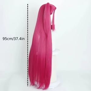 TEMU 리얼리스틱 두피와 조절 가능한 내부 스트랩 & 빗이 있는 포토부스 코스프레 가발, 할로윈 크리스마스 파티 및 롤플레이 이벤트용 애니메이션 테마 코스튬 가발