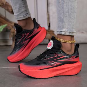 TEMU 여성용 카본 플레이트 러닝 스니커즈 - 카본 파이버 기술, 초경량 쿠션 마라톤화, 통기성 트레이닝 스니커즈, 안정성 & 카본 플레이트 시스템, 헬스용, 사계절 착용 - 프로페셔널 운동화