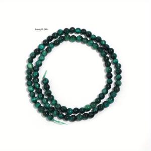 TEMU 자연스러운 둥근 녹색 타이거 아이 스톤, 4/6/8mm 사이즈, 주얼리 제작, 팔찌, 목걸이, 귀걸이에 적합 - 고품질 공예 부재, 독특한 비즈, 우아한 비즈 재료