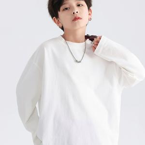 TEMU 남아용 긴팔 티셔츠 - 고품질 아동복, 봄/가을 베이스 레이어 일반형 긴팔 티셔츠