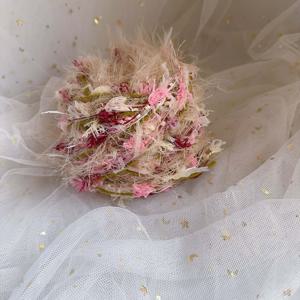 TEMU 핸드믹스 원단 드라이 로즈 코바늘 뜨개질 웨난 백 머리끈 스크랩북 털실 볼 50G