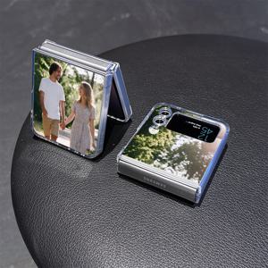 TEMU 휴대폰 케이스: 삼성 갤럭시 Z 플립 4, Z 플립 6, Z 플립 5, Z 플립 7용 맞춤형 휴대폰 케이스 1개, 접이식 보호 커버, 커플용 휴대폰 케이스, 낙하 방지 보호 커버