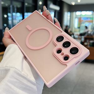 TEMU 삼성 갤럭시 S26 S25 S24 S23 울트라 플러스 FE 시리즈용 폰 케이스, 럭셔리 무광 반투명 PC 휴대폰 케이스, 무선 충전 지원, 낙하 방지 보호 커버와 렌즈 필름 포함, A16 A36 A56 A17 A26 호환