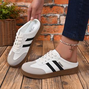 TEMU 여성용 슬립온 디콘 슈즈 한 켤레, 2026년 봄/가을 신상 스타일 로퍼 뮬, 레트로 얕은 필토 플랫슈즈, 활용도 높은 여성 신발