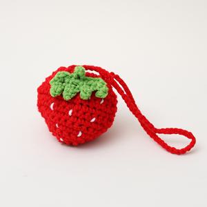 TEMU 빈티지 핸드메이드 코바늘 뜨개질 과일 모양 동전 지갑 (딸기, 오렌지, 레몬 디자인); 쇼핑 중 필수품을 휴대하는 여성에게 완벽한 창의적인 소형 가방