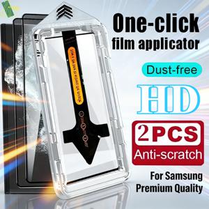 TEMU 삼성 S23 S22 S21 울트라용 풀커버 강화유리 스크래치 방지 고품질 필름 키트 2개