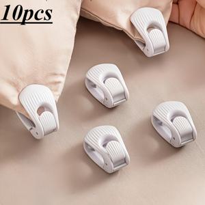 TEMU 10개입 미끄럼 방지 및 미끄럼 방지 고정 장치, 회색 퀼트용, 바늘 없는 보이지 않는 버클, 침대 시트 및 퀼트 커버용 사각형 고정 클립