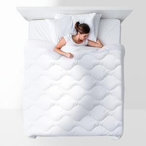 TEMU 여름용 화이트 얇은 이불 & 담요: 가볍고 통기성 우수, 부드럽고 초편안, 수면에 완벽, 세탁기 사용 가능. 침실, 거실, 사무실, 서재에 이상적. 여름 필수 아이템