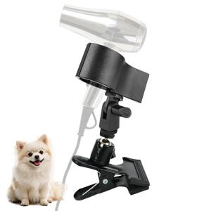 TEMU 360° 회전 반려동물 목욕용 헤어 드라이어 홀더 - 미끄럼 방지 흡입 컵/클램프가 있는 조절식 고강도 금속 그루밍 핸즈프리 스탠드