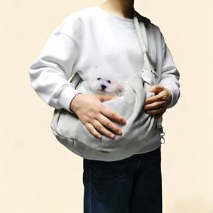 TEMU 반려동물용 크로스백 백팩 스웨트셔츠 가방, 테디, 팬더, 견종용 숄더백 휴대용 아웃도어 가방