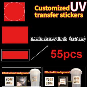 TEMU 맞춤 제작 UV 전사 스티커, 25/55개 DIY 커스텀 스티커, 고광택 PVC 3D 전사 데칼, 간편한 부착, 고품질, 선물용, 병용, 금속, 유리, 플라스틱 표면에 사용하기 편리함