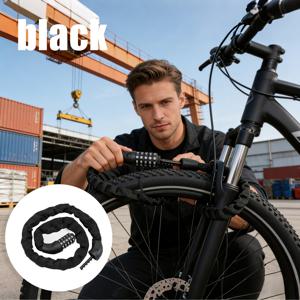 TEMU 헤비 듀티 자전거 체인 잠금장치 – 5자리 리셋 가능 비밀번호 헤비 듀티 도난 방지 자전거 잠금장치, 경화 강철 사각 체인, 전기 자전거, , 스쿠터에 적합, 고안전 비밀번호 도어 잠금장치