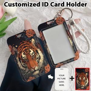 TEMU 2D 2D 단일 사진 맞춤형 ID 홀더 - 양면 맞춤 디자인, 내구성 있는 플라스틱 배지 홀더, 학생증, 직장증, 교통카드에 적합 - 가볍고 미니멀한 스타일, 완벽한 생일 선물, 귀여운 ID 카드 홀더