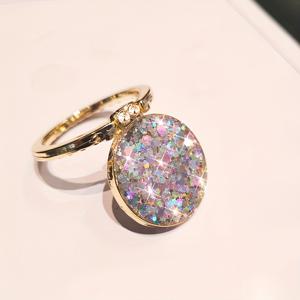 TEMU 장식 휴대폰 링 홀더, 여성용 창의적인 글리터 스팽글 핑거 그립 휴대폰 케이스 스탠드, 메탈 풀 링이 있는 핑거 그립, 게으른 사용자를 위한 다기능 회전식 접착식 데스크탑 지지대