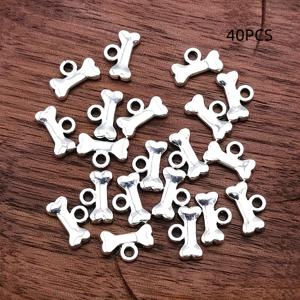 TEMU 패셔너블한 멀티컬러 미니 도그본 참 펜던트 40개, 스타일 수제 DIY 주얼리 제작용 액세서리, 팔찌, 목걸이, 귀걸이 액세서리, 7*10mm