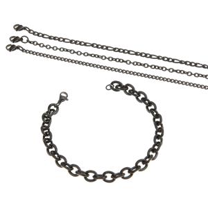 TEMU 남녀공용 블랙 체인 팔찌 4개/세트, 스테인리스 스틸 스택 팔찌 세트, Y2K 빈티지 고딕 펑크 심플 데일리 주얼리, 남자친구를 위한 생일 발렌타인데이 선물