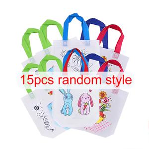 TEMU 신발, 책, 문구류용 재사용 가능한 부직포 수납백 15개 세트 - 양면 손잡이형 부직포 소재, 여행용, 사용용, 가방용, 넉넉한 수납공간, 신발 걸이형 정리함