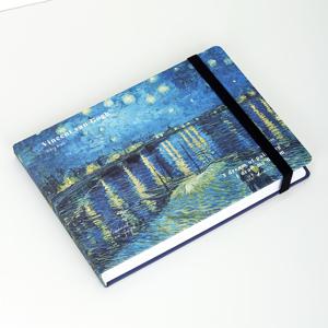 TEMU 빈티지 수채화 스케치북 - A5, 반 고흐, 유명한 그림, 붕대 스크랩북, 100페이지, 160gsm 두꺼운 종이, 하드커버 빈 드로잉 및 페인팅 노트북, 여행용 휴대용 아트 저널