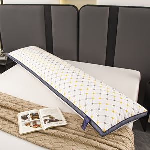 TEMU 1개 소프트 익스텐디드 퀼팅 베개솜 롱 베개 침구 편안한 수면 호텔 가정용 싱글 더블 하이 베개 푹신한 리바운드 수면 보조 목 보호 롱 베개 흡습성 피부 친화적 통기성 등 복부