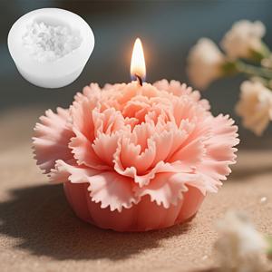 TEMU 대형 1개 카네이션 몰드, 블루밍 로즈 레진 및 석고 주조 실리콘 몰드 - 정교한 플로럴 디자인, 멀티컬러 DIY 공예 몰드, 크리스마스, 어머니날 선물, 웨딩 데코, 홈 크래프트, 핸드메이드 실리콘 몰드에 적합