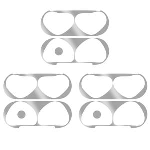 TEMU Airpods 4 이어폰용 3개 메탈 먼지 방지 스티커 - 스크래치 및 먼지 방지 보호 필름, 간편한 설치, 방진 디자인, 투명 커버, 내구성 있는 메탈 소재, 스크래치 방지 커버